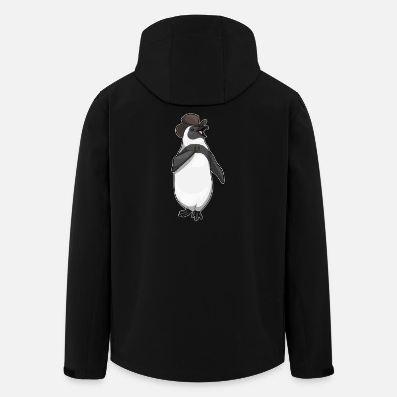 Pinguin Bräutigam Ehering Hochzeit - Recycelte Männer Softshell-Jacke von Stanley/Stella - Schwarz