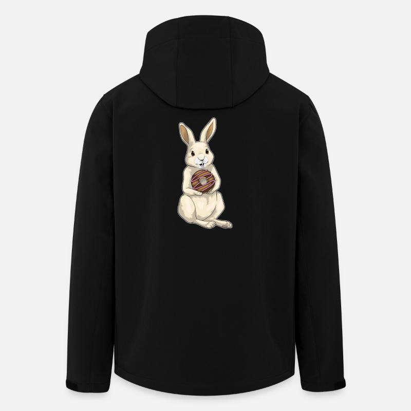 Hase Donut - Recycelte Männer Softshell-Jacke von Stanley/Stella - Schwarz