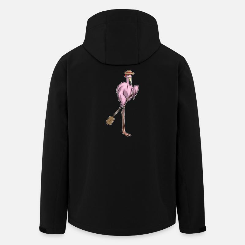 Flamingo Paddle - Men’s Recycled Softshell Jacket by Stanley/Stella - black