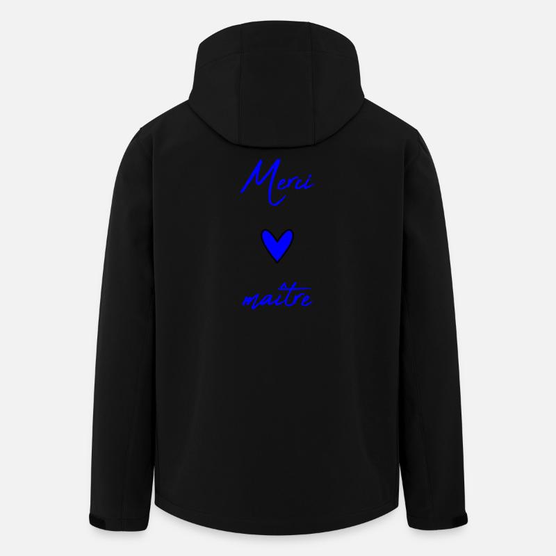 MAITRE. MAÎTRESSE. MERCI. MERCI MAÎTRESSE - Veste softshell homme en polyester recyclé Stanley/Stella - noir