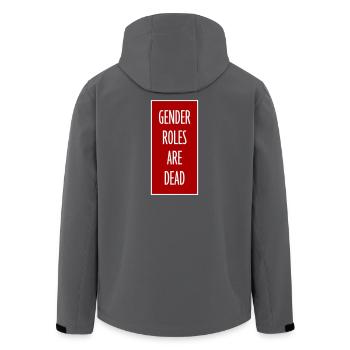 Gender Roles Are Dead Statement Freedom Saying - Men’s Recycled Softshell Jacket by Stanley/Stella - black - Back - AI Model Male 185 light (185cm)