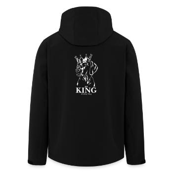 Weimaraner King Hundespruch Hunde Wilsigns - Recycelte Männer Softshell-Jacke von Stanley/Stella - Schwarz - Hinten - AI Model Male 185 light (185cm)
