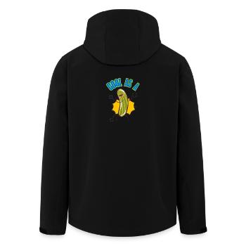 Cool_as_a_Cucumber saying phrases slang idiom - Men’s Recycled Softshell Jacket by Stanley/Stella - black - Back - AI Model Male 185 light (185cm)