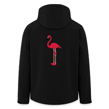 flamingo - Men’s Recycled Softshell Jacket by Stanley/Stella - black - Back - AI Model Male 185 light (185cm)