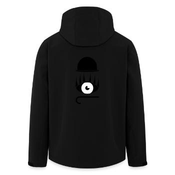 Auge Hut Stock Abstrakt Geschenkidee Grafik - Recycelte Männer Softshell-Jacke von Stanley/Stella - Schwarz - Hinten - AI Model Male 185 light (185cm)