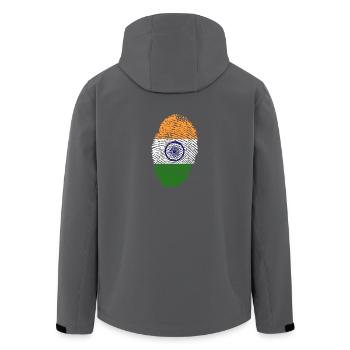 Empreintes digitales - Inde - Veste softshell homme en polyester recyclé Stanley/Stella - charbon - Dos - AI Model Male 185 light (185cm)