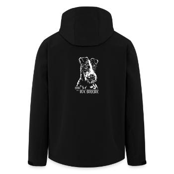 Aimé par un chien Fox Terrier disant Wilsigns - Veste softshell homme en polyester recyclé Stanley/Stella - noir - Dos - AI Model Male 185 light (185cm)