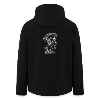 Loved by a Giant Schnauzer Hundespruch Wilsigns - Recycelte Männer Softshell-Jacke von Stanley/Stella - Schwarz - Hinten - AI Model Male 185 light (185cm)