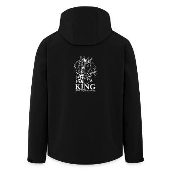 Kleiner Münsterländer Roi de tout Chiens - Veste softshell homme en polyester recyclé Stanley/Stella - noir - Dos - AI Model Male 185 light (185cm)