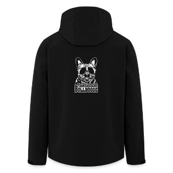 FRANZÖSISCHE BULLDOGGE cool Wilsigns Hund Hunde - Recycelte Männer Softshell-Jacke von Stanley/Stella - Schwarz - Hinten - AI Model Male 185 light (185cm)