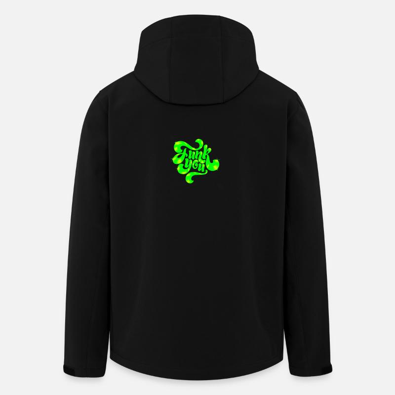 Conception de texte punk néon vert - Veste softshell homme en polyester recyclé Stanley/Stella - noir