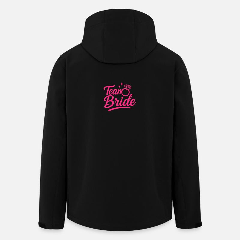 Team Bride Pink Ring Script - Men’s Recycled Softshell Jacket by Stanley/Stella - black