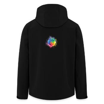 Colour Splash - Men’s Recycled Softshell Jacket by Stanley/Stella - black - Back - AI Model Male 185 light (185cm)