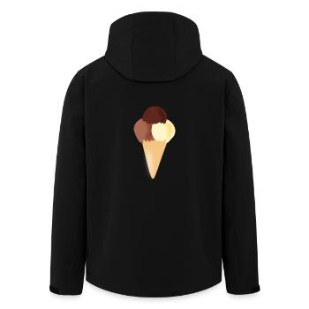 ice cream ice cream restaurant ice cream sundae83 - Men’s Recycled Softshell Jacket by Stanley/Stella - black - Back - AI Model Male 185 light (185cm)