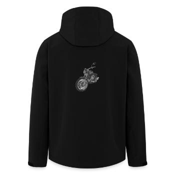 motorcycle - Men’s Recycled Softshell Jacket by Stanley/Stella - black - Back - AI Model Male 185 light (185cm)