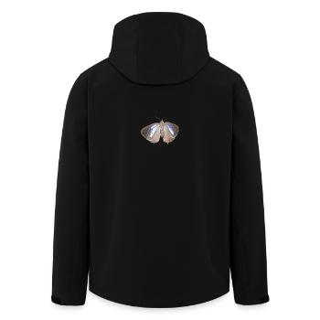 Mèche de cheveux violette - Veste softshell homme en polyester recyclé Stanley/Stella - noir - Dos - AI Model Male 185 light (185cm)