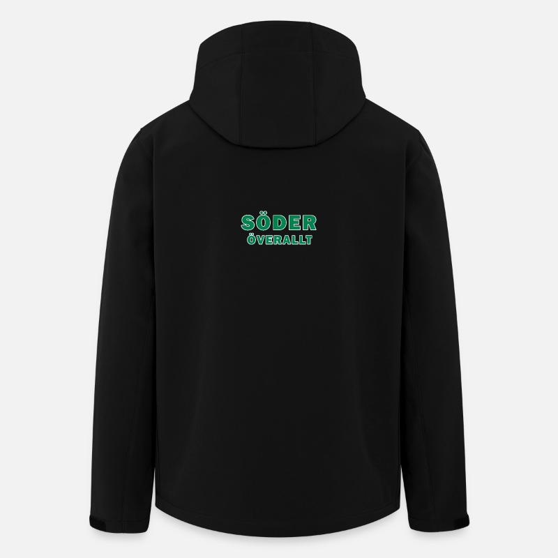 South Everywhere Textgrafiken - Recycelte Männer Softshell-Jacke von Stanley/Stella - Schwarz
