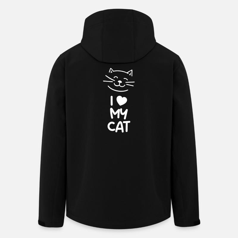 Ich liebe meine Katze (dunkel) - Recycelte Männer Softshell-Jacke von Stanley/Stella - Schwarz