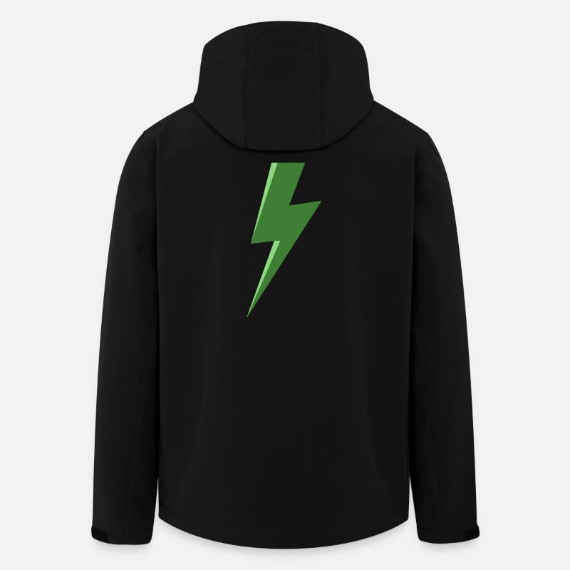 Grüner Blitz - Recycelte Männer Softshell-Jacke von Stanley/Stella - Schwarz