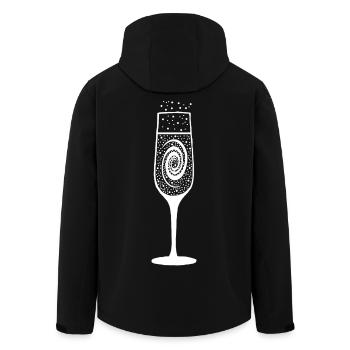 Verre, étoiles et galaxie - Veste softshell homme en polyester recyclé Stanley/Stella - noir - Dos - AI Model Male 185 light (185cm)