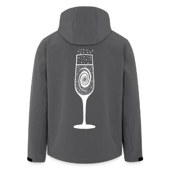 Verre, étoiles et galaxie - Veste softshell homme en polyester recyclé Stanley/Stella - charbon - Dos - AI Model Male 185 light (185cm)