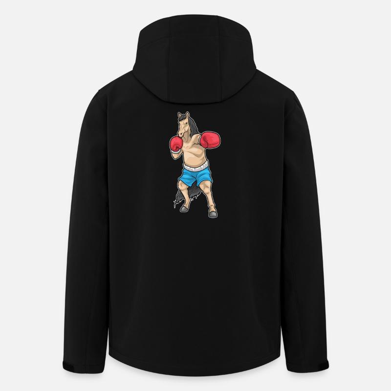 Pferd Boxer Boxhandschuhe Boxen - Recycelte Männer Softshell-Jacke von Stanley/Stella - Schwarz