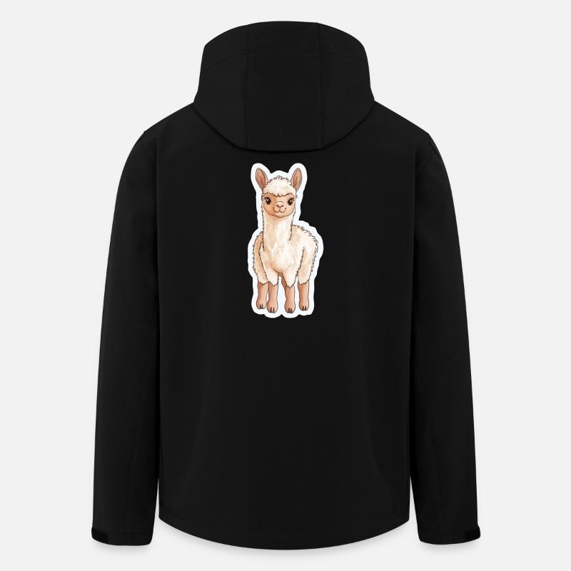 Llama Alpaca Llama Animal Gift - Men’s Recycled Softshell Jacket by Stanley/Stella - black