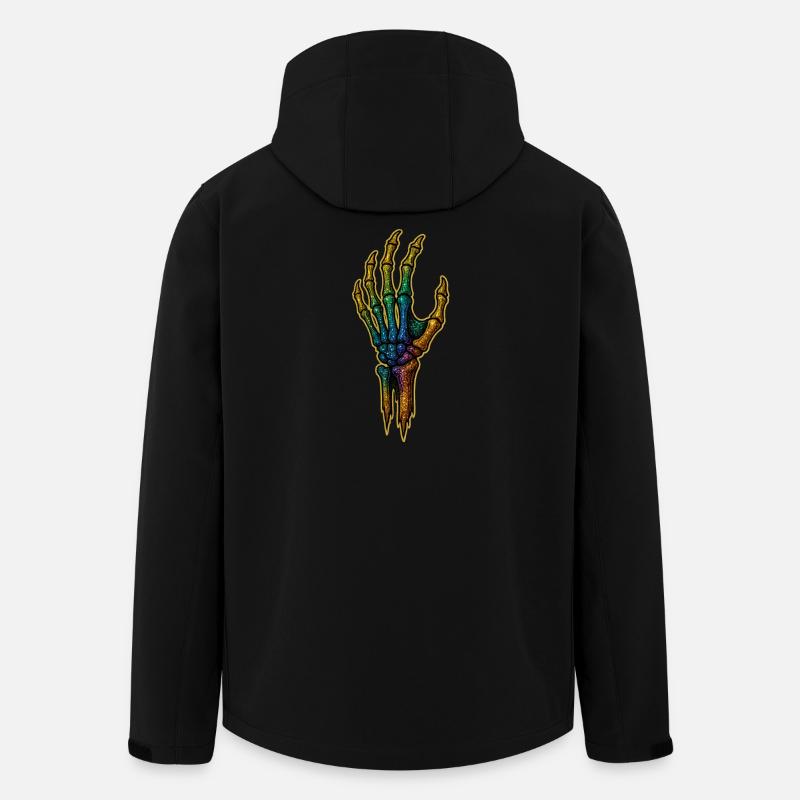 Regenbogen Knochenhand HALLOWEEN 🎃 - Recycelte Männer Softshell-Jacke von Stanley/Stella - Schwarz