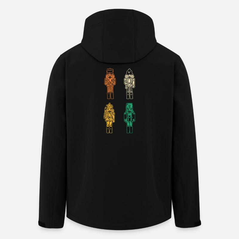 Weihnachtsmann Nussknacker Weihnachten - Recycelte Männer Softshell-Jacke von Stanley/Stella - Schwarz