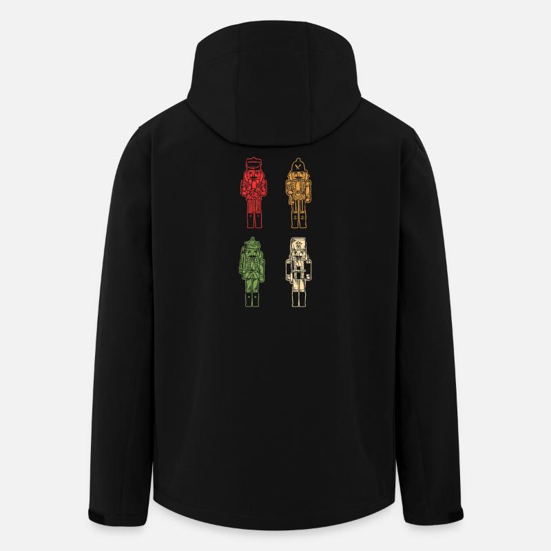 Weihnachtsmann Nussknacker Weihnachten - Recycelte Männer Softshell-Jacke von Stanley/Stella - Schwarz
