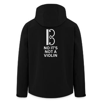 Clé d’alto Non, ce n’est pas un violon - Veste softshell homme en polyester recyclé Stanley/Stella - noir - Dos - AI Model Male 185 light (185cm)