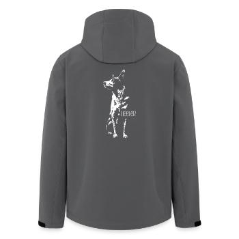 Heeler Silhouette Cattle Dog Hunde Hund Wilsigns - Men’s Recycled Softshell Jacket by Stanley/Stella - black - Back - AI Model Male 185 light (185cm)
