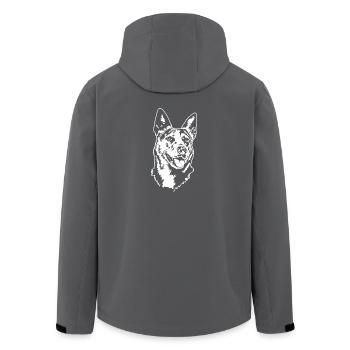 AUSTRALIAN CATTLE DOG Hunde Portrait Hund Wilsigns - Men’s Recycled Softshell Jacket by Stanley/Stella - black - Back - AI Model Male 185 light (185cm)