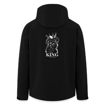 Giant Schnauzer King of everything Dogs Wilsigns - Men’s Recycled Softshell Jacket by Stanley/Stella - black - Back - AI Model Male 185 light (185cm)