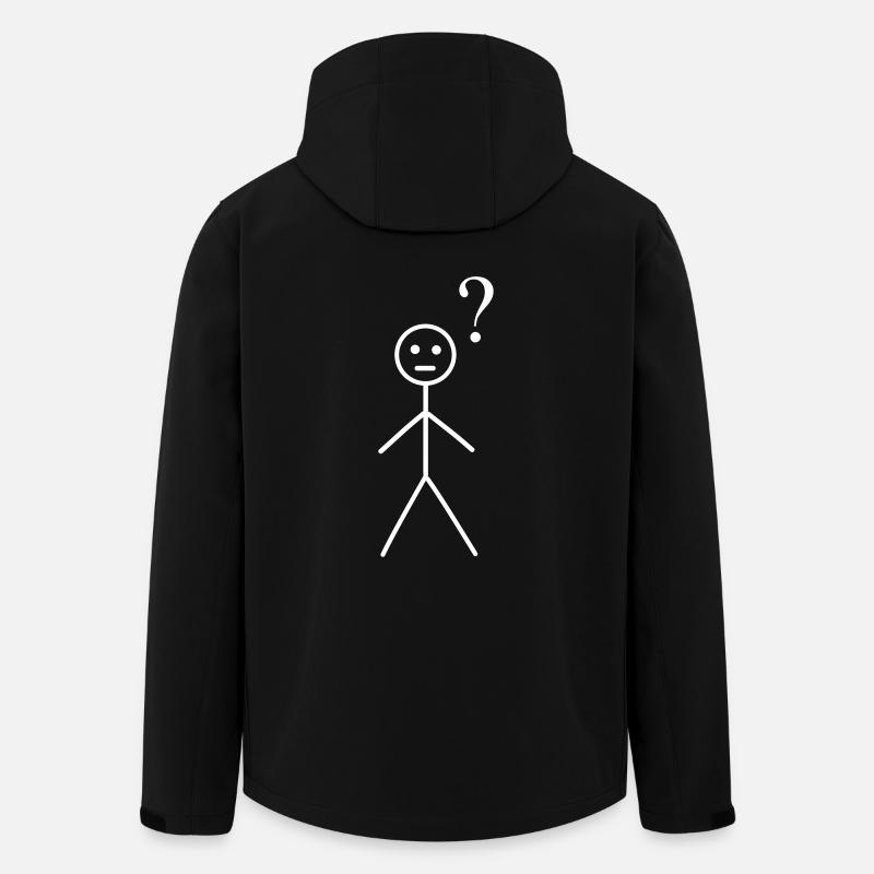 planloses Strichmännchen - Recycelte Männer Softshell-Jacke von Stanley/Stella - Schwarz