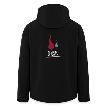 Soul Ghost Spirit GHOST's | Red and blue - Men’s Recycled Softshell Jacket by Stanley/Stella - black - Back - AI Model Male 185 light (185cm)