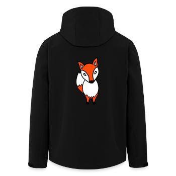 Fuchs Rotfuchs Wildes Tier Schlauer Wald Bewohner - Recycelte Männer Softshell-Jacke von Stanley/Stella - Schwarz - Hinten - AI Model Male 185 light (185cm)
