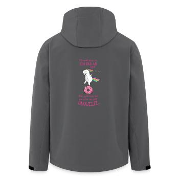 Einhorn T-Shirt Geschenk Idee Lustig Geburtstag - Recycelte Männer Softshell-Jacke von Stanley/Stella - Schwarz - Hinten - AI Model Male 185 light (185cm)