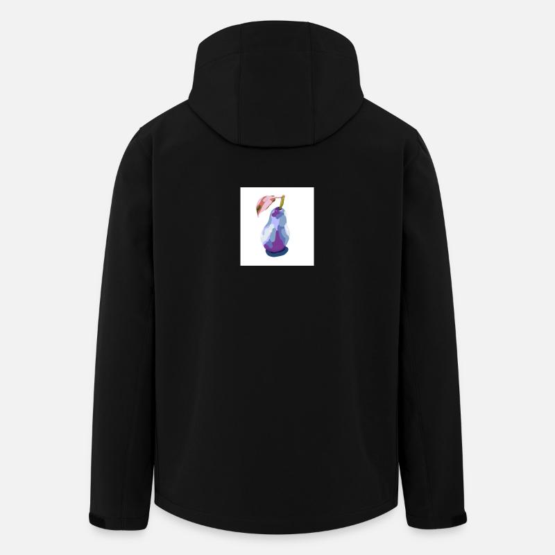 Poire en pastels abstrait - Veste softshell homme en polyester recyclé Stanley/Stella - noir