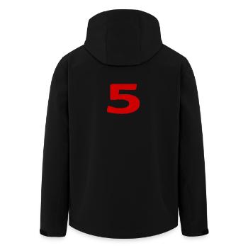 ALLES GUTE ZUM GEBURTSTAG. ALLES GUTE ZUM GEBURTSTAG. JAHRESTAG. - Recycelte Männer Softshell-Jacke von Stanley/Stella - Schwarz - Hinten - AI Model Male 185 light (185cm)