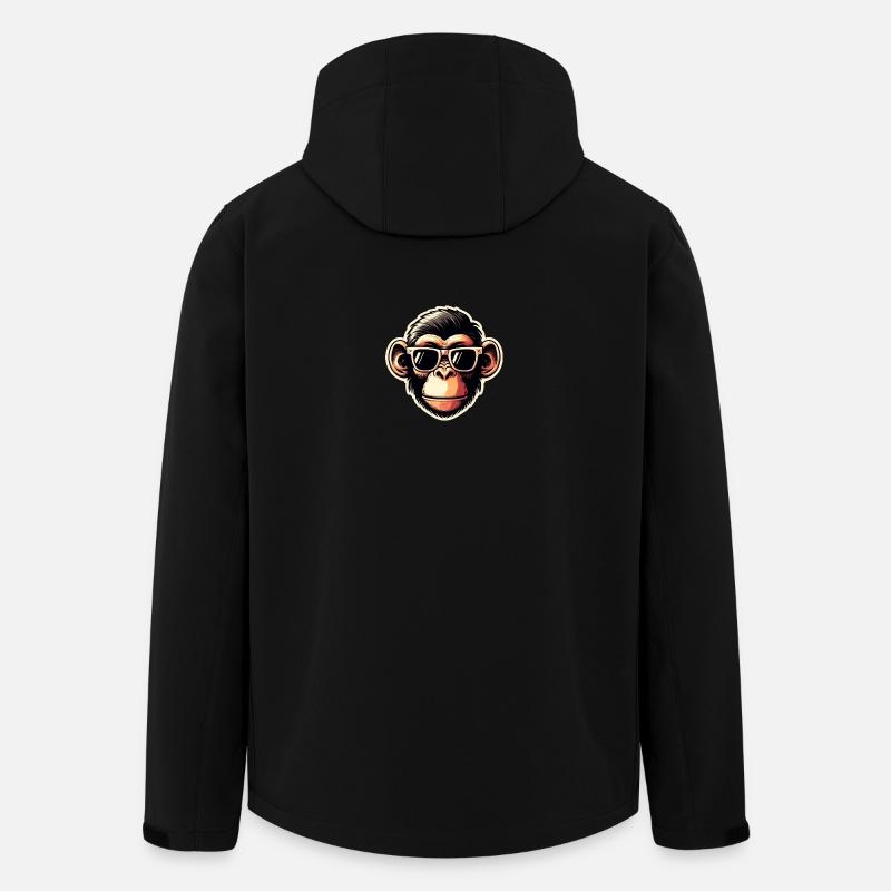 Lunettes de singe cool - Veste softshell homme en polyester recyclé Stanley/Stella - noir
