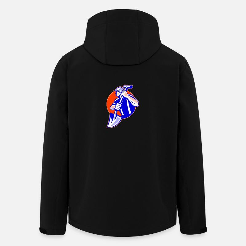 travailleur - Veste softshell homme en polyester recyclé Stanley/Stella - noir