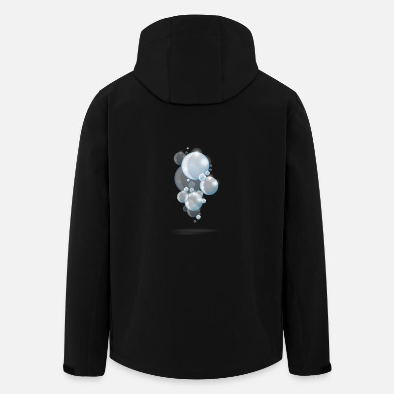 Soap bubbles (Blue Edition) - Men’s Recycled Softshell Jacket by Stanley/Stella - black