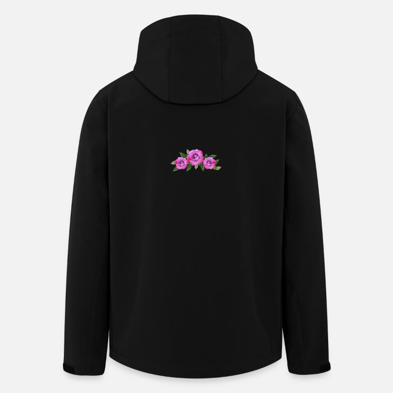 roses - Men’s Recycled Softshell Jacket by Stanley/Stella - black