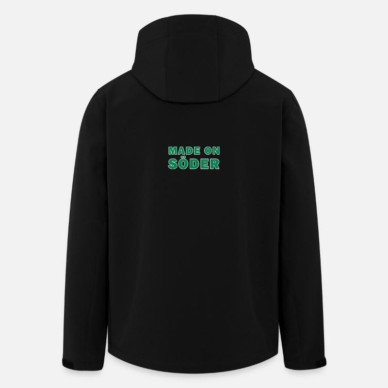 Fabriqué sur Söder green ̈ - Veste softshell homme en polyester recyclé Stanley/Stella - noir