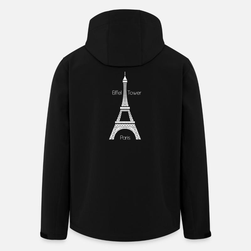 Eiffel Tower (dark) - Men’s Recycled Softshell Jacket by Stanley/Stella - black
