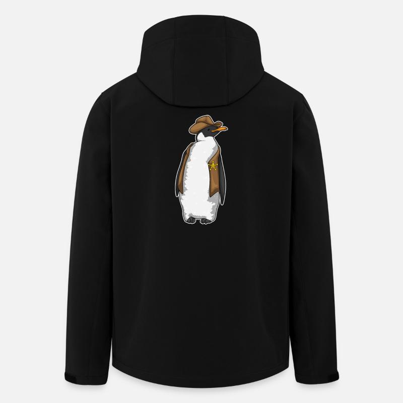 Penguin Sheriff Sheriff's Hat - Men’s Recycled Softshell Jacket by Stanley/Stella - black