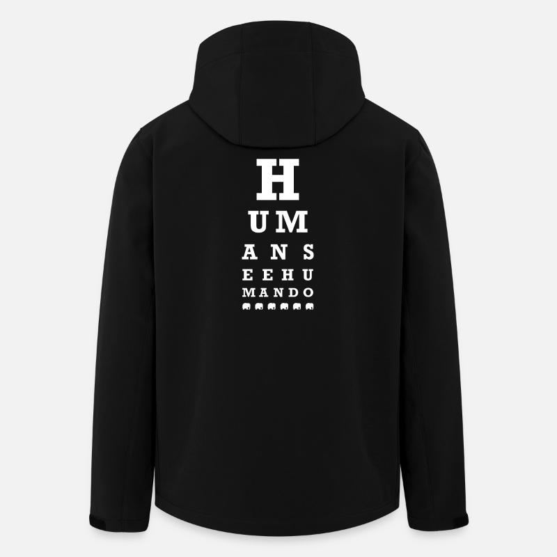Human see human do (dark) - Men’s Recycled Softshell Jacket by Stanley/Stella - black