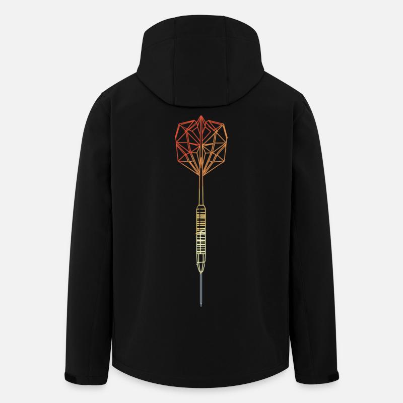 Croquis de fléchettes à l’ancienne - Veste softshell homme en polyester recyclé Stanley/Stella - noir