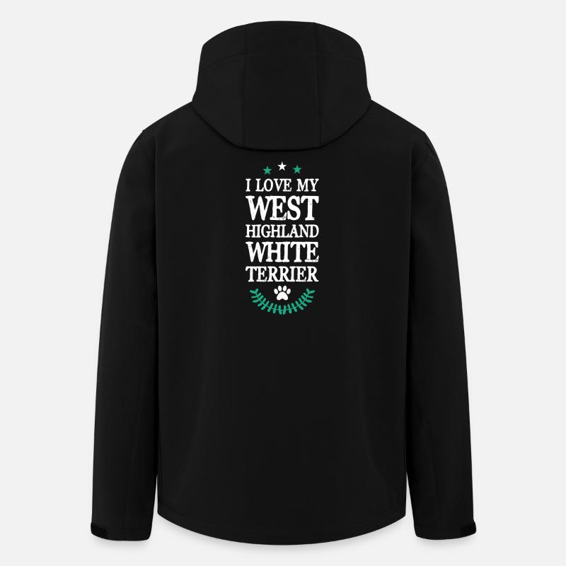 West Highland White Terrier - Veste softshell homme en polyester recyclé Stanley/Stella - noir